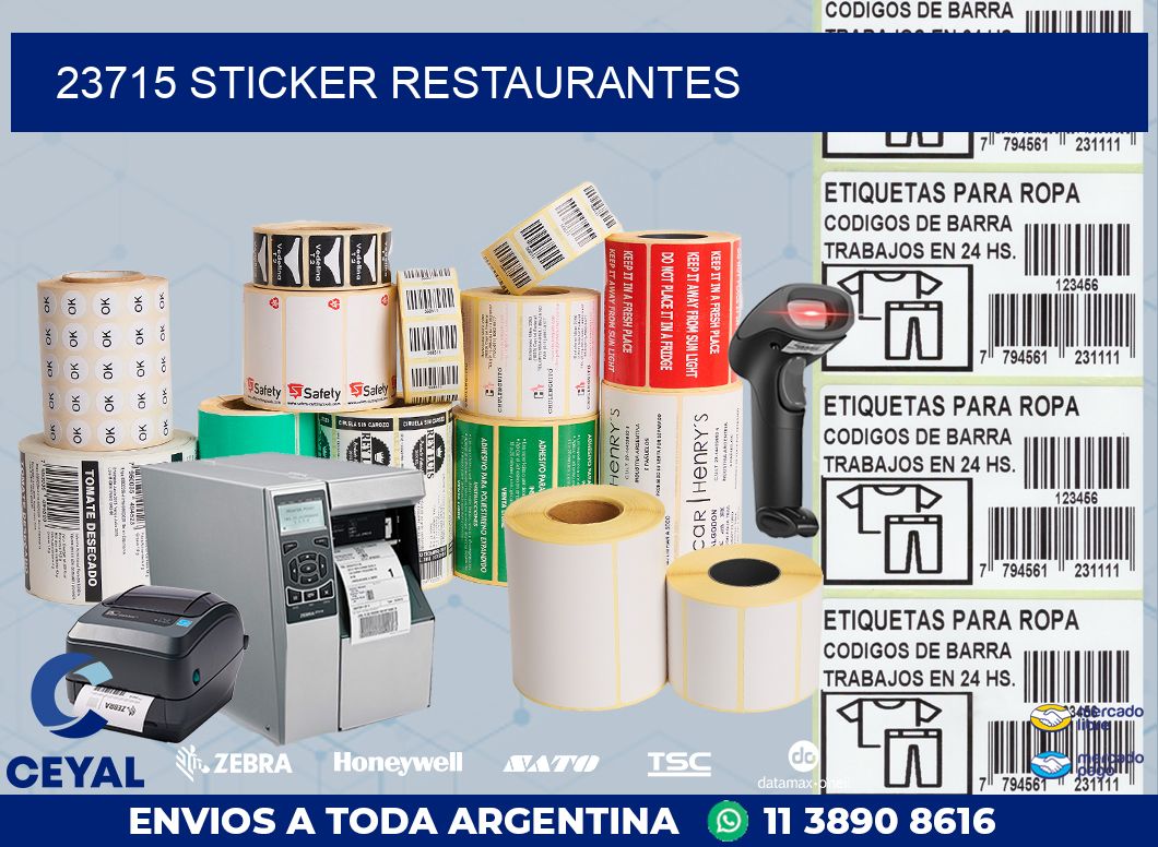 23715 STICKER RESTAURANTES