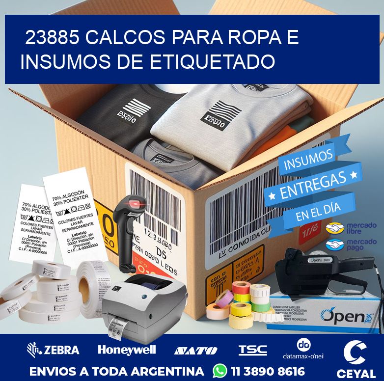 23885 CALCOS PARA ROPA E INSUMOS DE ETIQUETADO