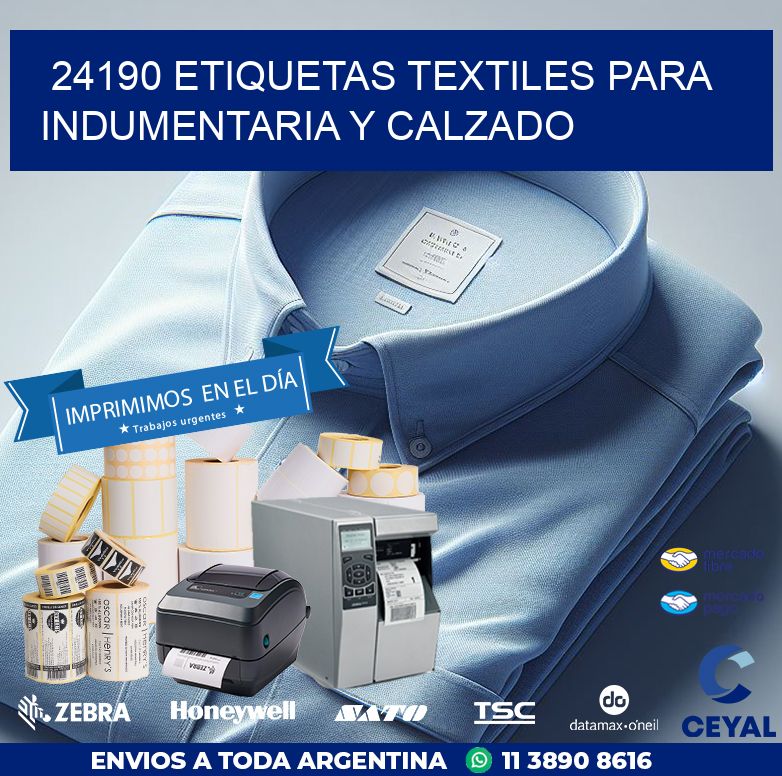 24190 ETIQUETAS TEXTILES PARA INDUMENTARIA Y CALZADO