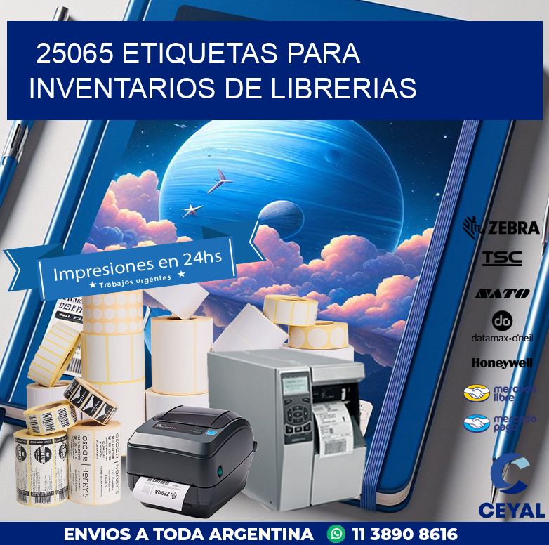 25065 ETIQUETAS PARA INVENTARIOS DE LIBRERIAS