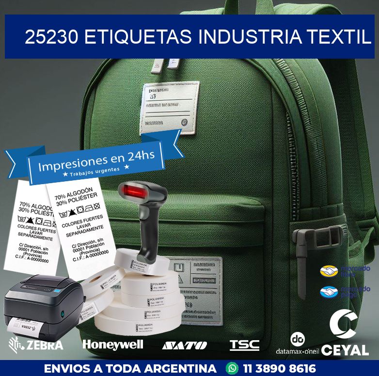 25230 ETIQUETAS INDUSTRIA TEXTIL