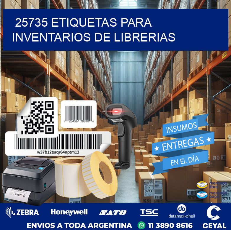 25735 ETIQUETAS PARA INVENTARIOS DE LIBRERIAS