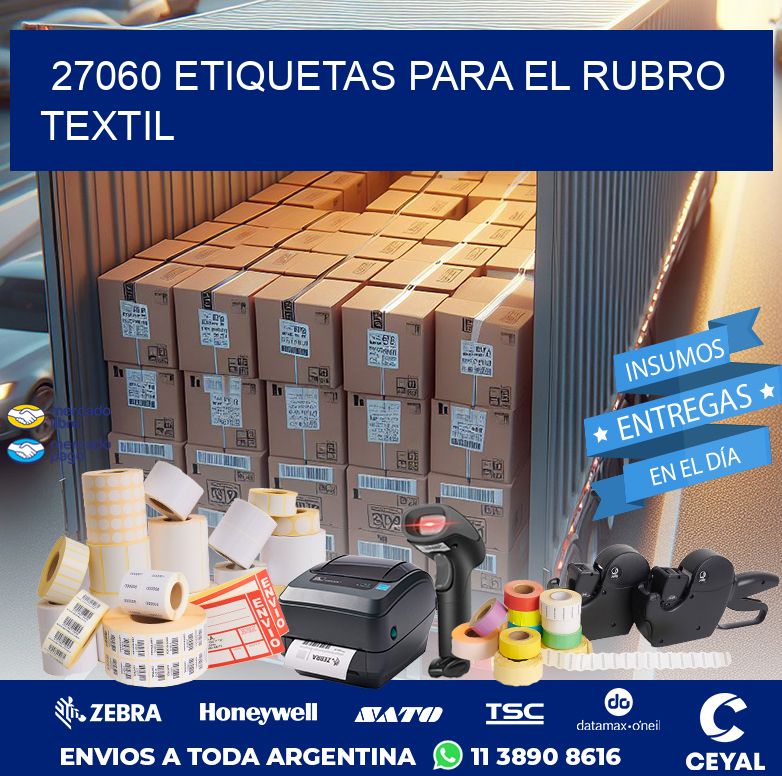 27060 ETIQUETAS PARA EL RUBRO TEXTIL