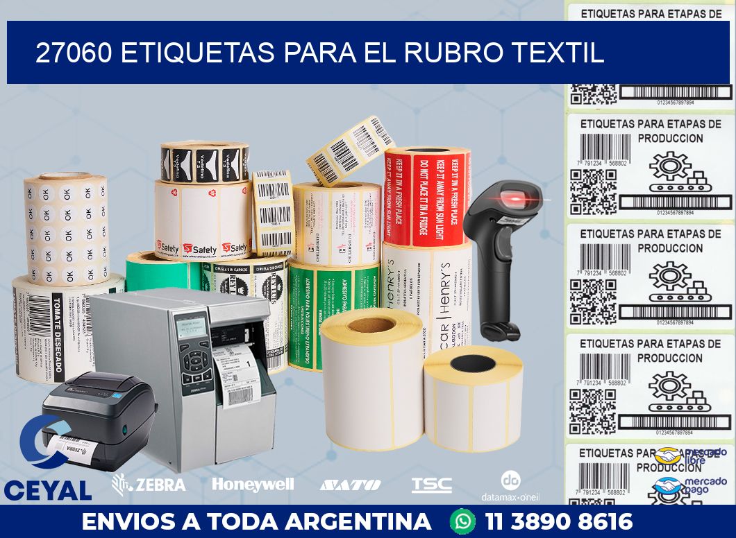 27060 ETIQUETAS PARA EL RUBRO TEXTIL