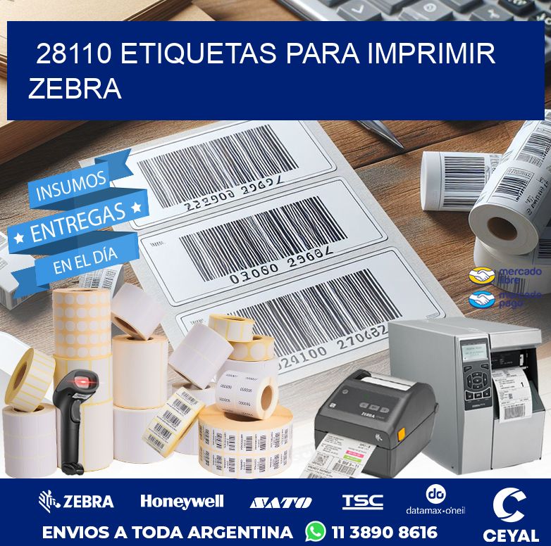 28110 ETIQUETAS PARA IMPRIMIR ZEBRA