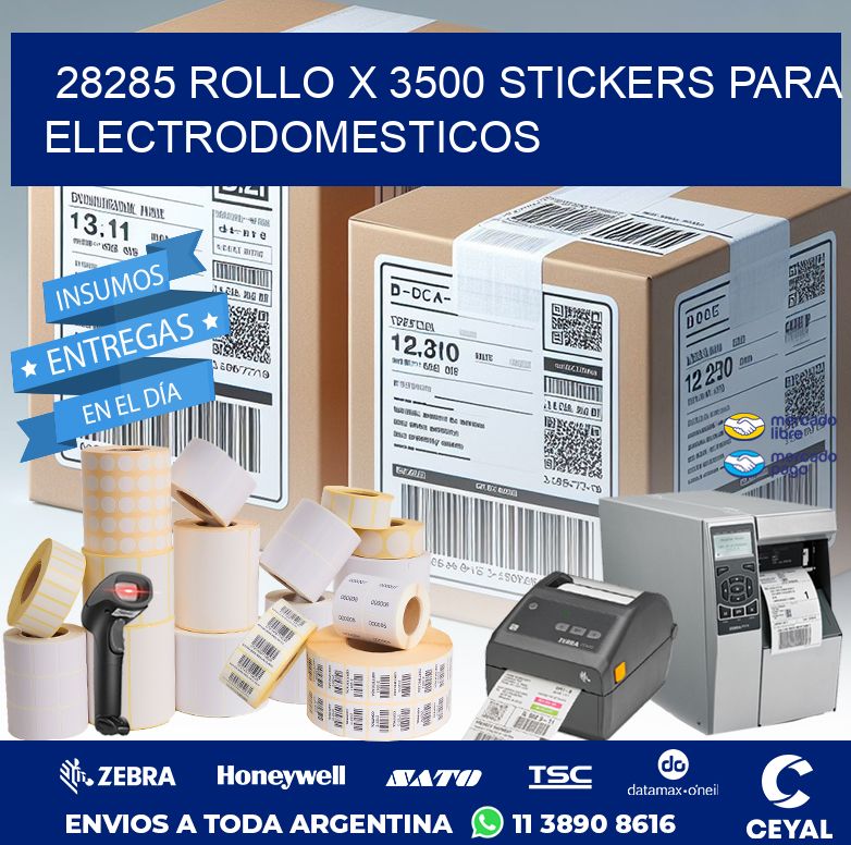 28285 ROLLO X 3500 STICKERS PARA ELECTRODOMESTICOS