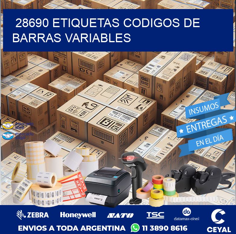 28690 ETIQUETAS CODIGOS DE BARRAS VARIABLES