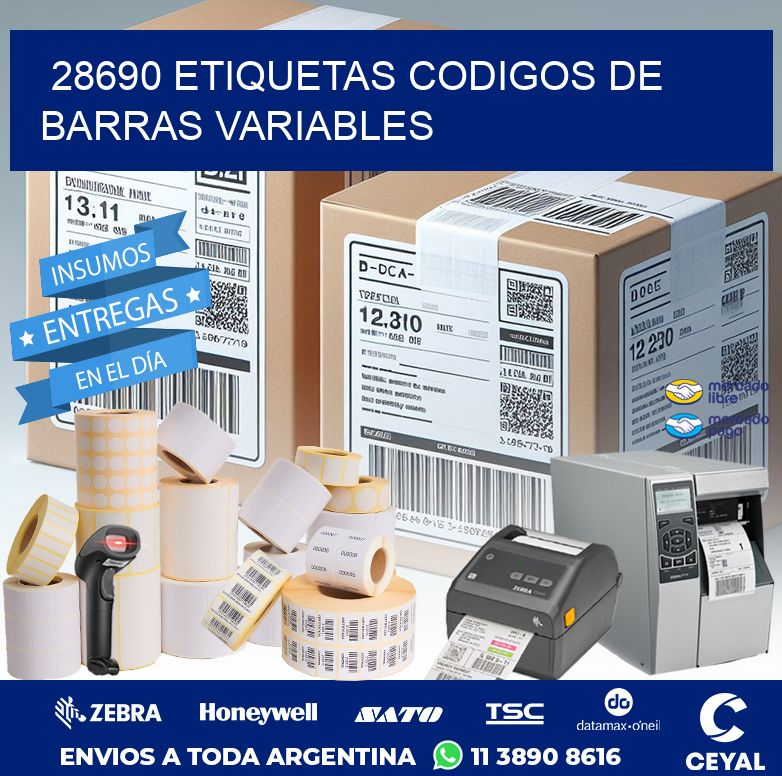 28690 ETIQUETAS CODIGOS DE BARRAS VARIABLES