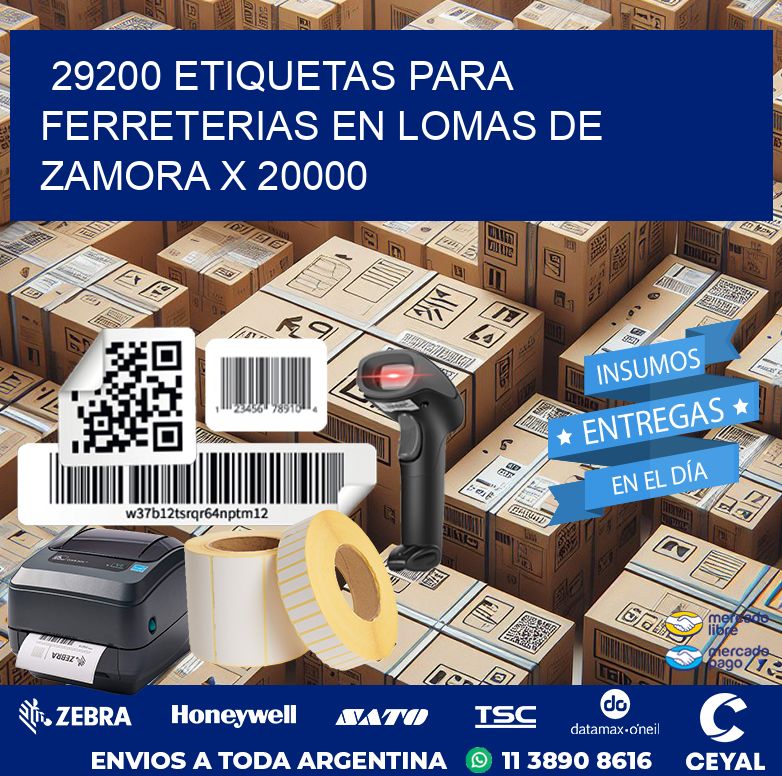 29200 ETIQUETAS PARA FERRETERIAS EN LOMAS DE ZAMORA X 20000