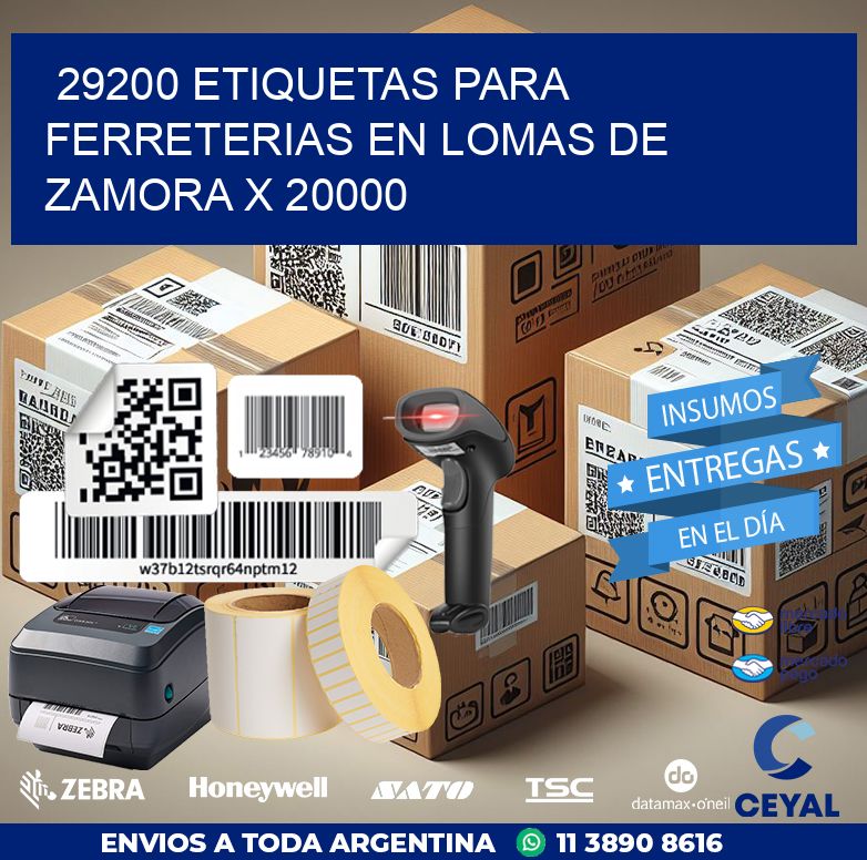 29200 ETIQUETAS PARA FERRETERIAS EN LOMAS DE ZAMORA X 20000