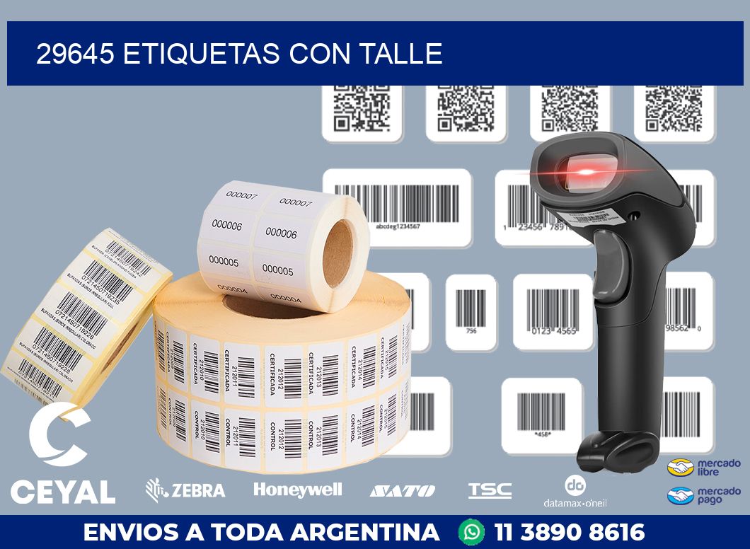 29645 ETIQUETAS CON TALLE