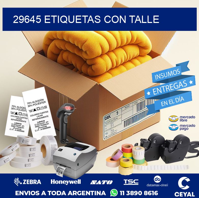 29645 ETIQUETAS CON TALLE