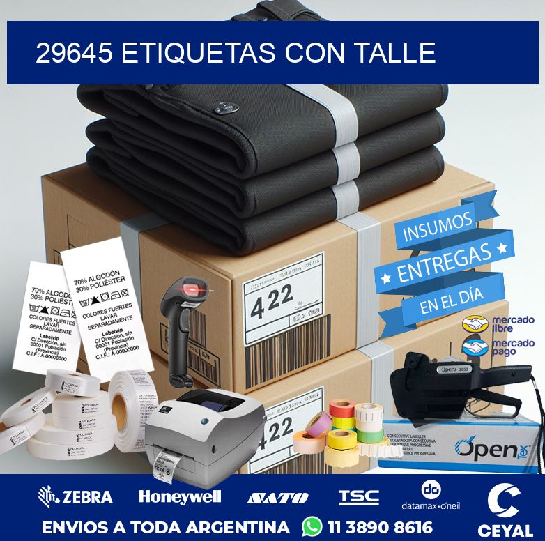 29645 ETIQUETAS CON TALLE