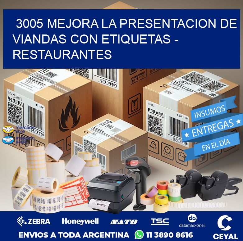 3005 MEJORA LA PRESENTACION DE VIANDAS CON ETIQUETAS - RESTAURANTES