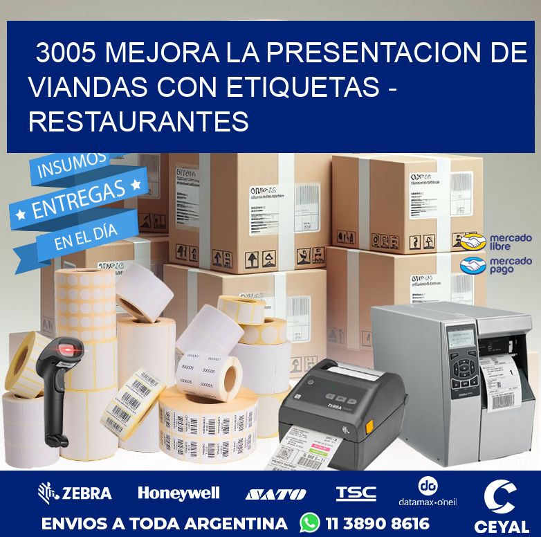 3005 MEJORA LA PRESENTACION DE VIANDAS CON ETIQUETAS - RESTAURANTES