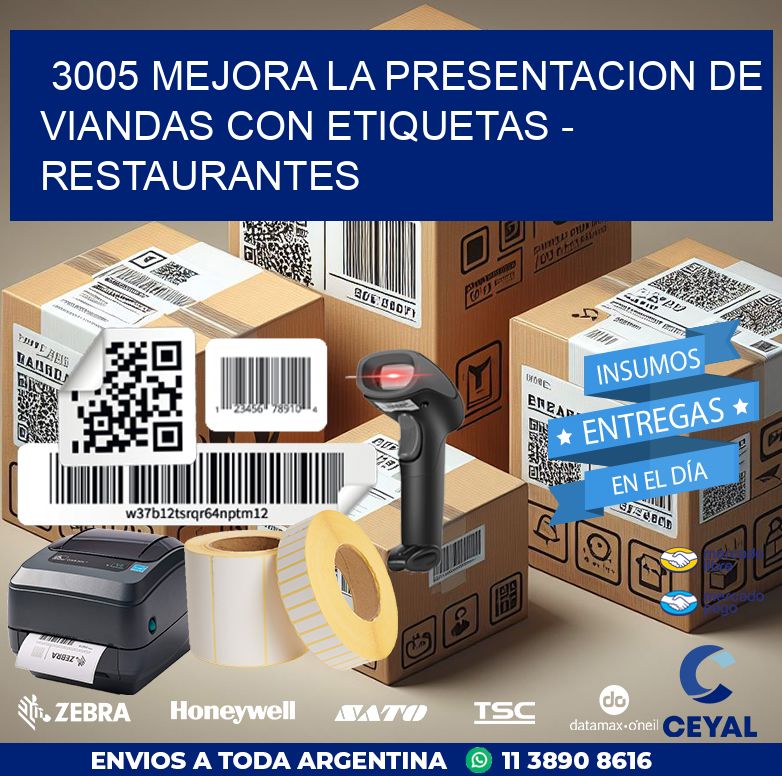 3005 MEJORA LA PRESENTACION DE VIANDAS CON ETIQUETAS - RESTAURANTES