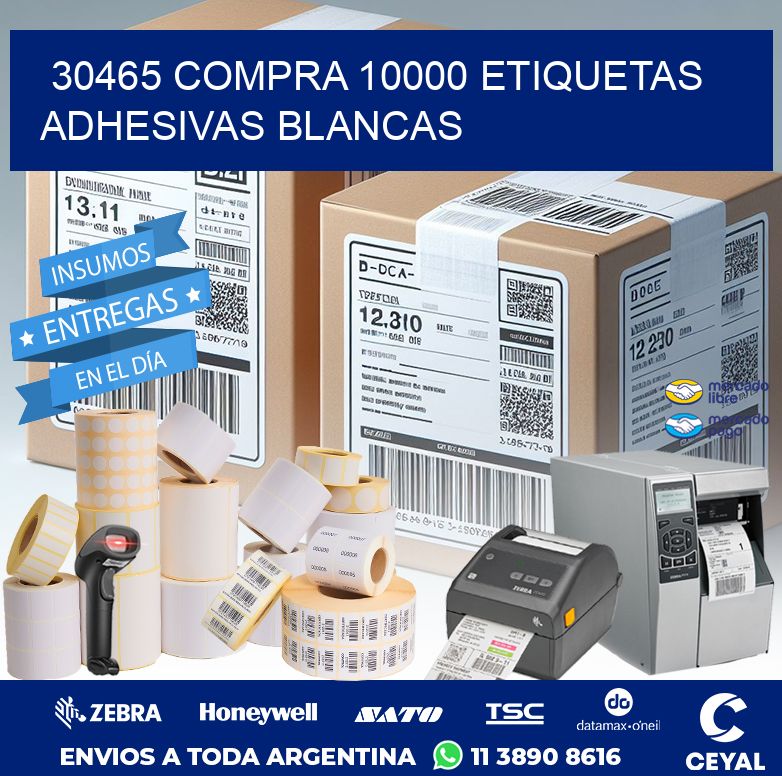 30465 COMPRA 10000 ETIQUETAS ADHESIVAS BLANCAS