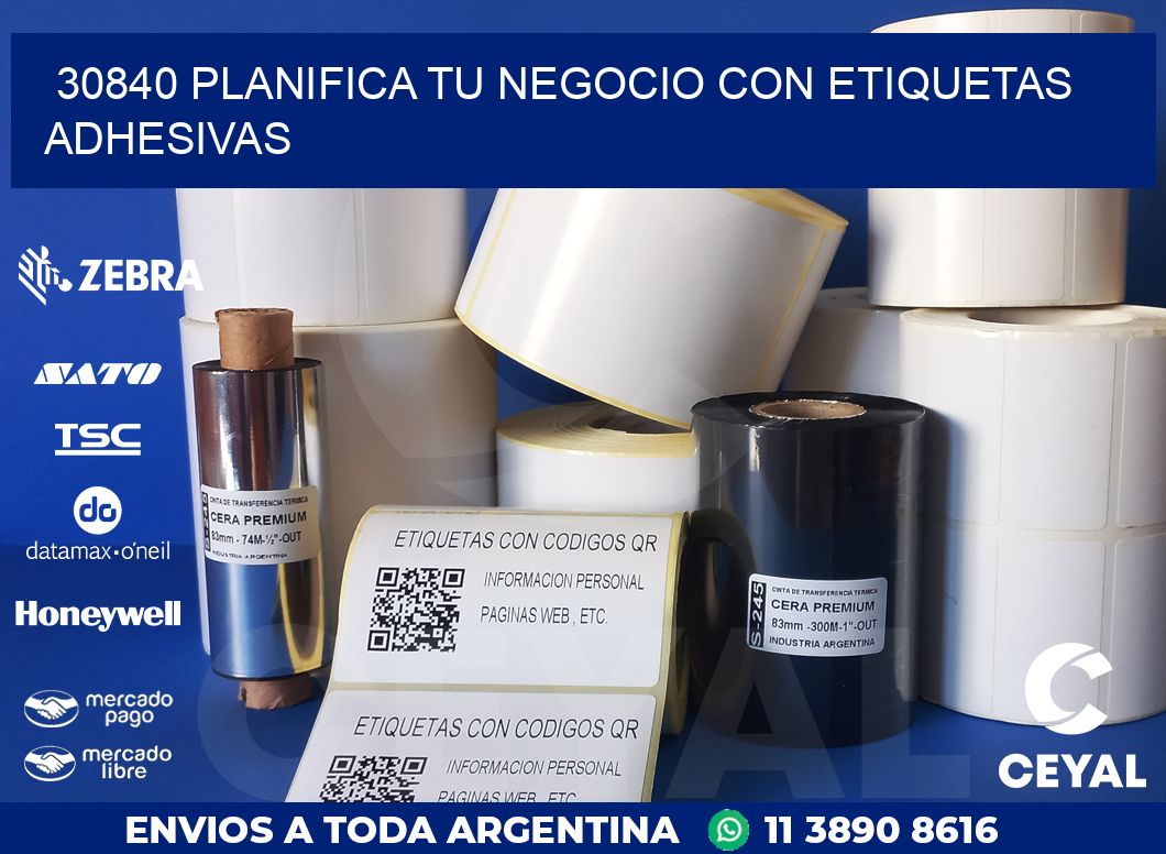 30840 PLANIFICA TU NEGOCIO CON ETIQUETAS ADHESIVAS