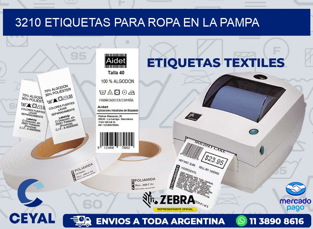 3210 ETIQUETAS PARA ROPA EN LA PAMPA