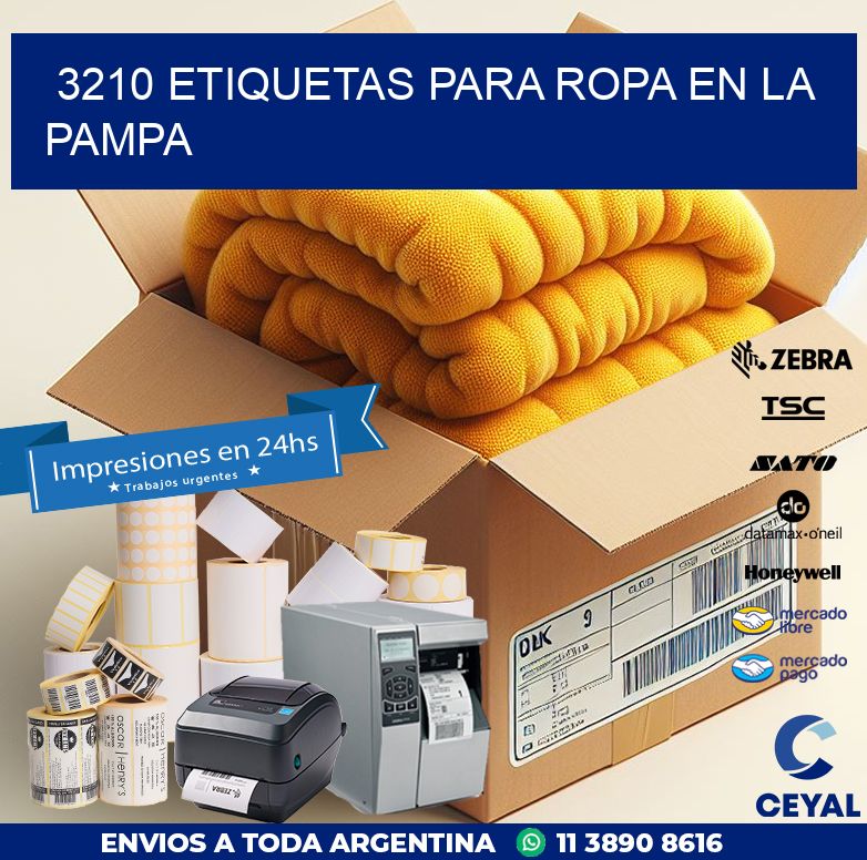 3210 ETIQUETAS PARA ROPA EN LA PAMPA