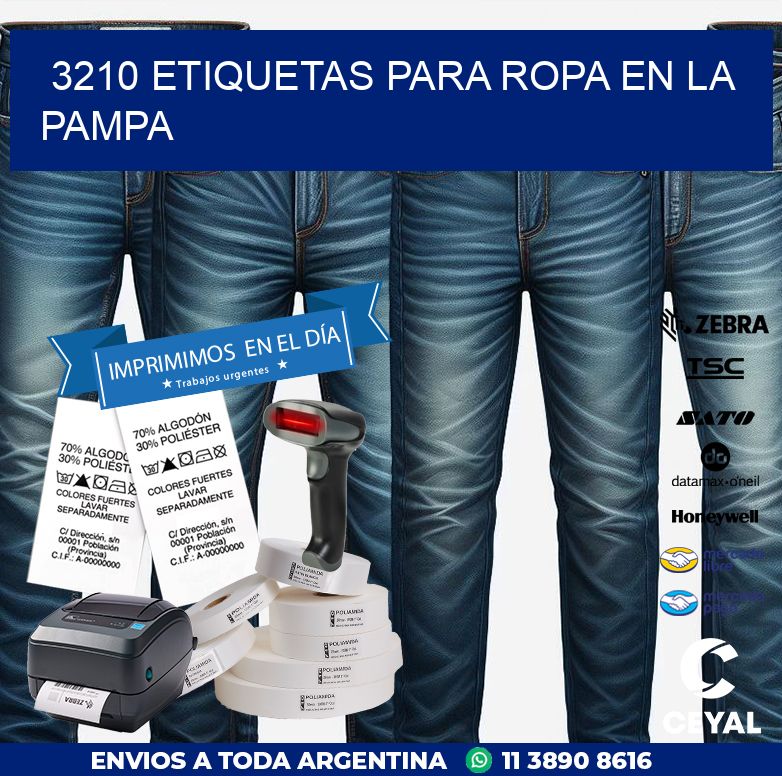 3210 ETIQUETAS PARA ROPA EN LA PAMPA