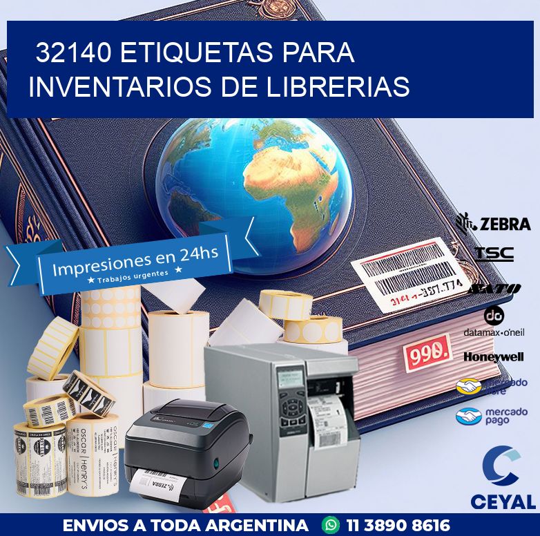 32140 ETIQUETAS PARA INVENTARIOS DE LIBRERIAS