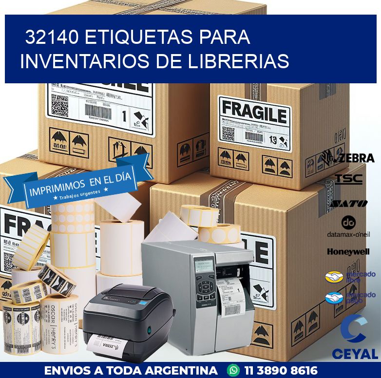 32140 ETIQUETAS PARA INVENTARIOS DE LIBRERIAS