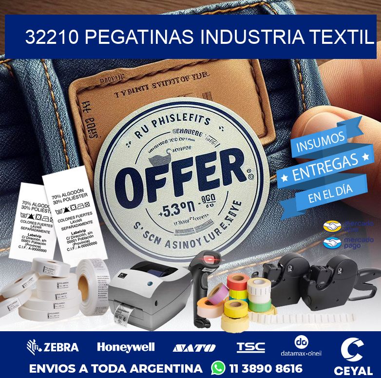 32210 PEGATINAS INDUSTRIA TEXTIL