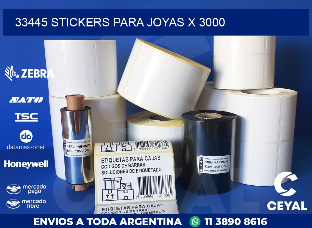 33445 STICKERS PARA JOYAS X 3000