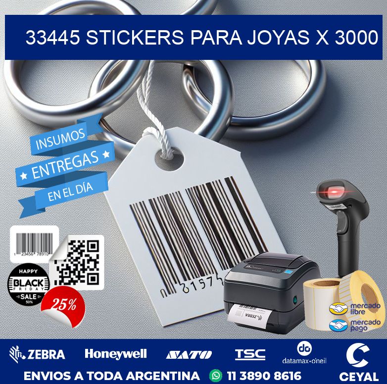 33445 STICKERS PARA JOYAS X 3000