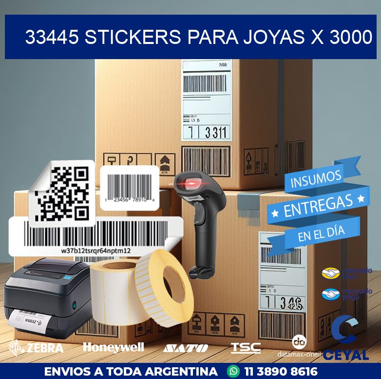 33445 STICKERS PARA JOYAS X 3000