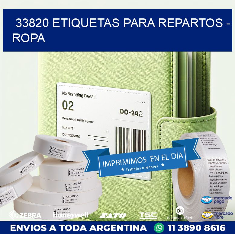 33820 ETIQUETAS PARA REPARTOS - ROPA