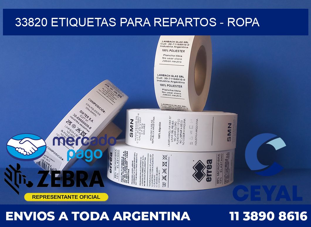 33820 ETIQUETAS PARA REPARTOS - ROPA