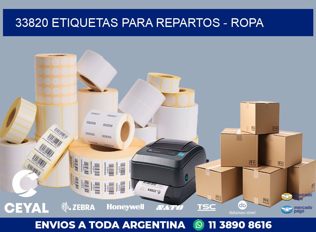 33820 ETIQUETAS PARA REPARTOS - ROPA