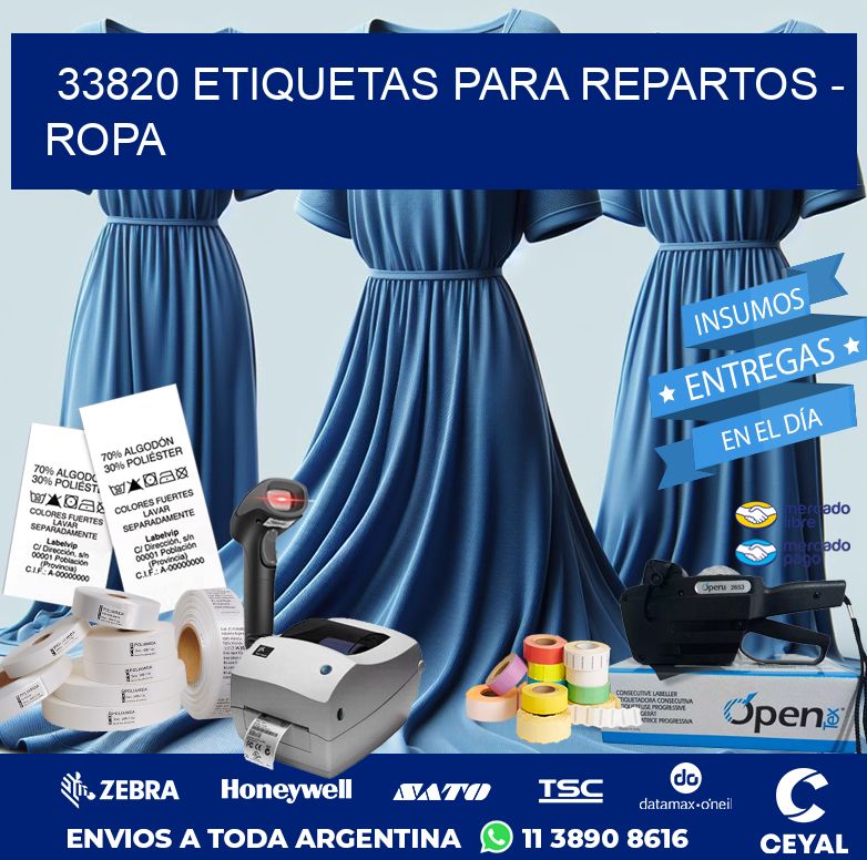 33820 ETIQUETAS PARA REPARTOS - ROPA