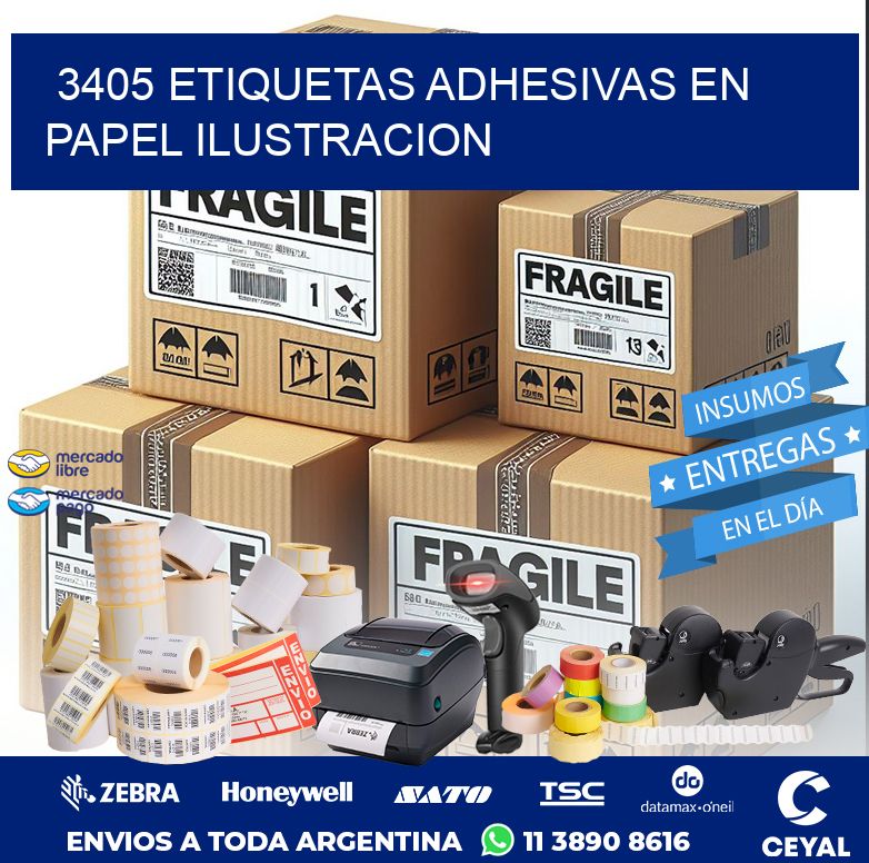 3405 ETIQUETAS ADHESIVAS EN PAPEL ILUSTRACION