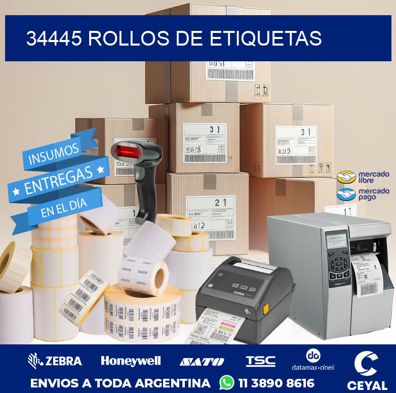 34445 ROLLOS DE ETIQUETAS