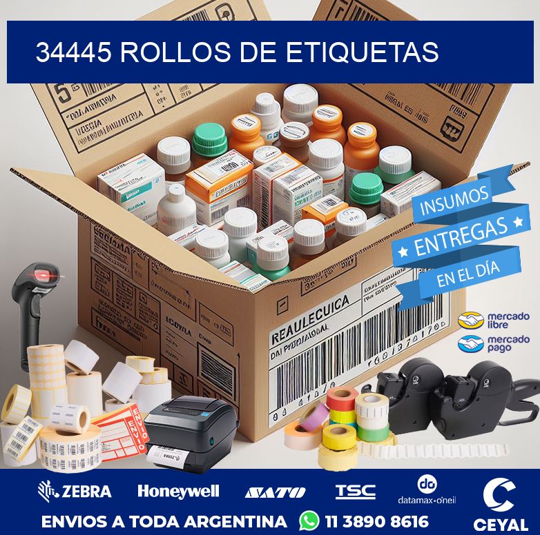 34445 ROLLOS DE ETIQUETAS