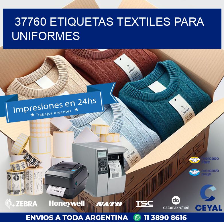 37760 ETIQUETAS TEXTILES PARA UNIFORMES