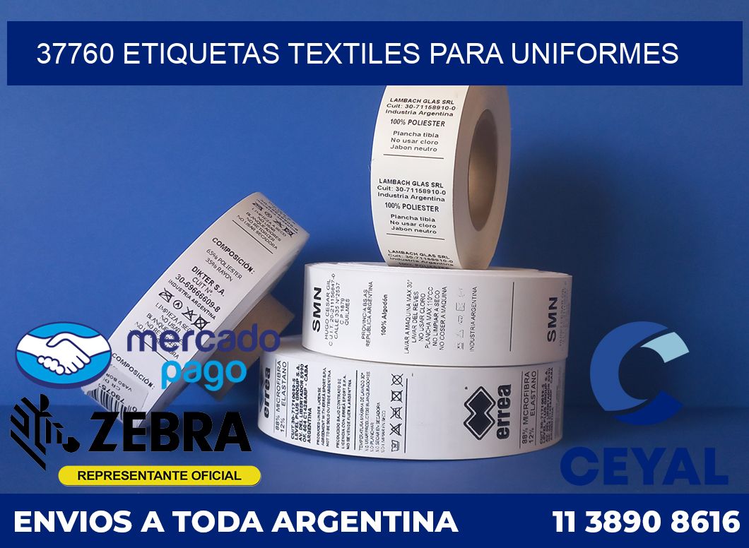 37760 ETIQUETAS TEXTILES PARA UNIFORMES