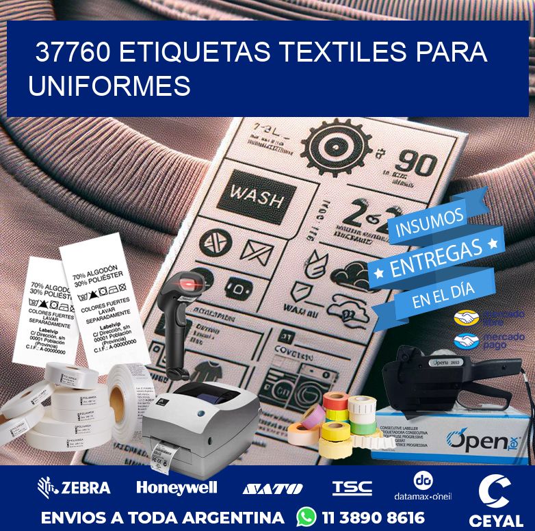 37760 ETIQUETAS TEXTILES PARA UNIFORMES