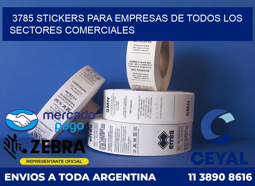 3785 STICKERS PARA EMPRESAS DE TODOS LOS SECTORES COMERCIALES