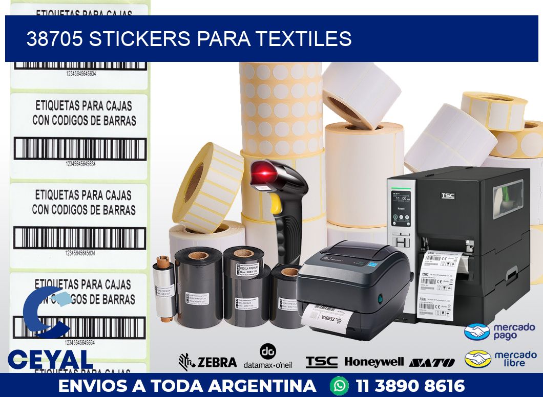 38705 STICKERS PARA TEXTILES