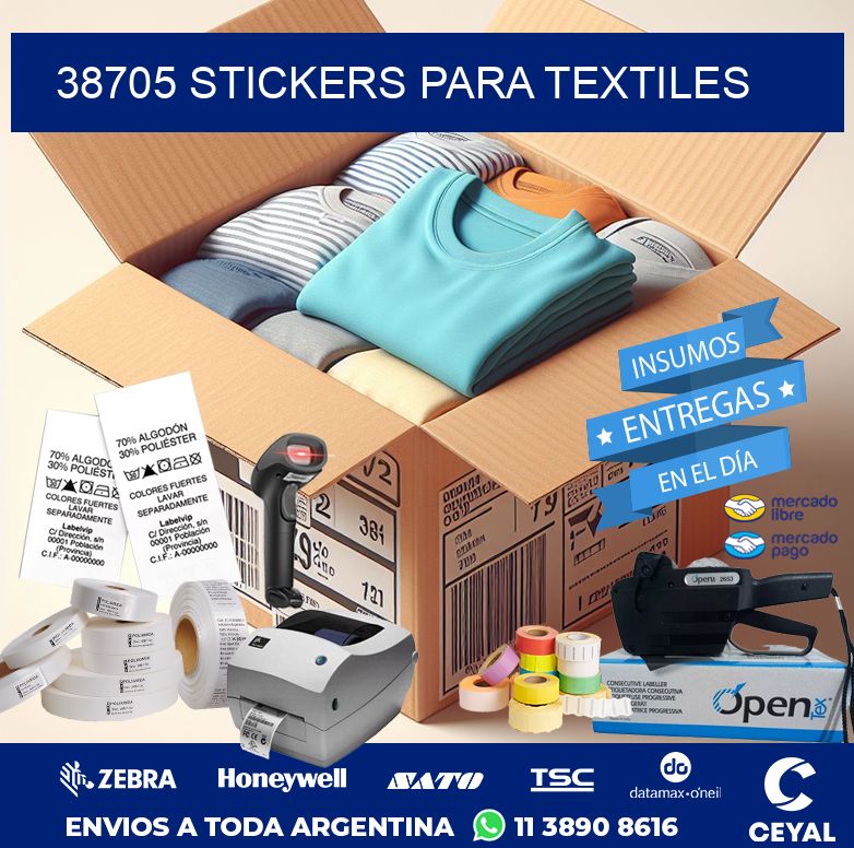 38705 STICKERS PARA TEXTILES