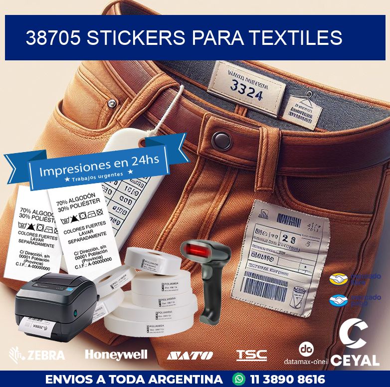 38705 STICKERS PARA TEXTILES