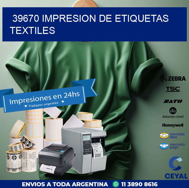 39670 IMPRESION DE ETIQUETAS TEXTILES