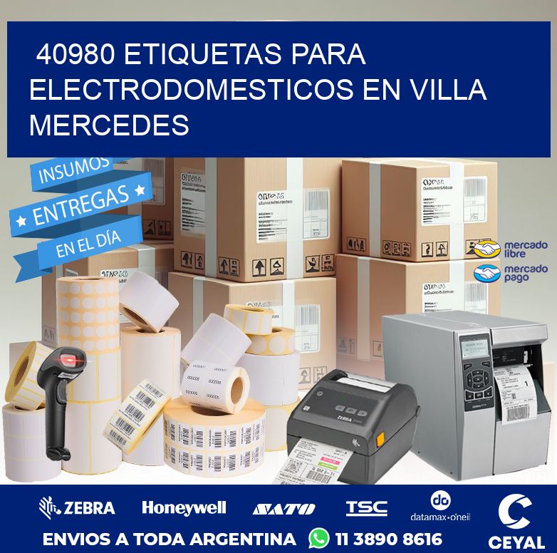 40980 ETIQUETAS PARA ELECTRODOMESTICOS EN VILLA MERCEDES