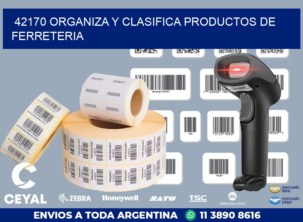 42170 ORGANIZA Y CLASIFICA PRODUCTOS DE FERRETERIA