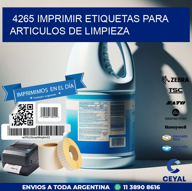 4265 IMPRIMIR ETIQUETAS PARA ARTICULOS DE LIMPIEZA