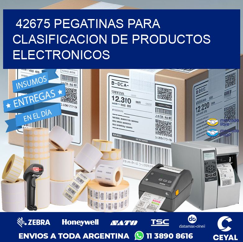 42675 PEGATINAS PARA CLASIFICACION DE PRODUCTOS ELECTRONICOS